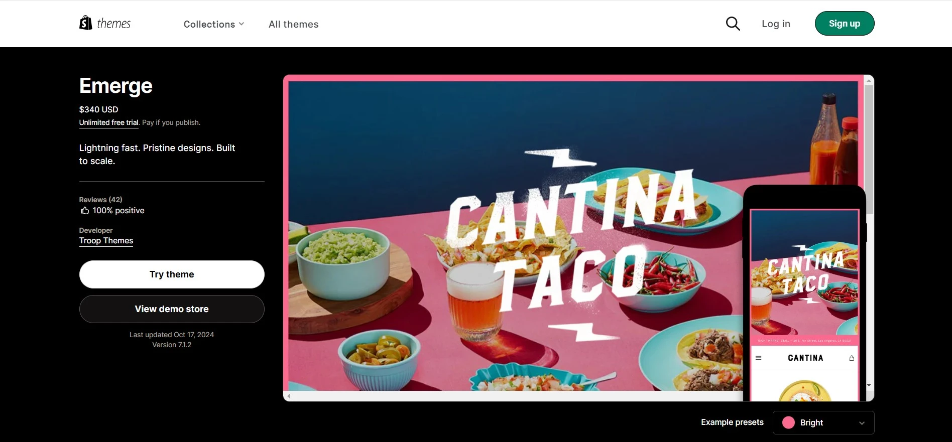 What is the Emerge Shopify Theme?
